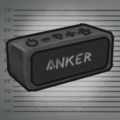 Anker Soundcore 2 Portable Bluetooth Speaker with 12W Stereo Sound, Bluetooth 5, Bassup, IPX7 Waterproof, 24-Hour Playtime, and Wireless Stereo Pairing. A speaker for your home, the outdoors, and travel.